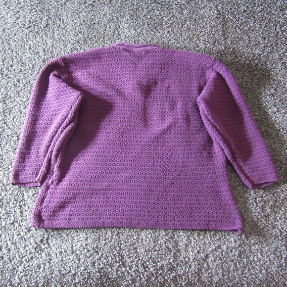 Vintage St John Bay Sweater Womens L Made In USA Roll V Neck Casual Preppy - Picture 2 of 7